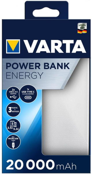 Varta - Akku / Elem - Akku Bank VARTA Portable Energy 20000mAh 57978101111