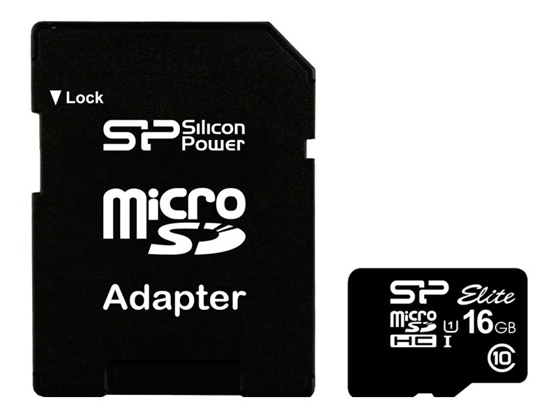 Silicon Power - Memria Krtya Foto - SILICON POWER memory card Elite Micro SDHC 16GB Class 10 up to 85MB/s + Adapter SP016GBSTHBU1V10SP