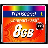 Transcend - Memriakrtya - CF 8Gb Compact Flash Transcend TS8GCF133