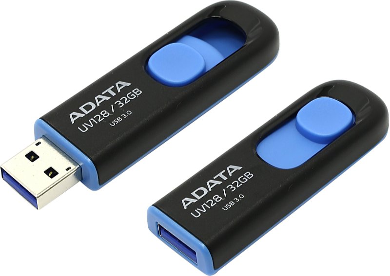 A-DATA - Pendrive - A-DATA UV128 128GB USB 3.0 Pendrive, fekete/kk