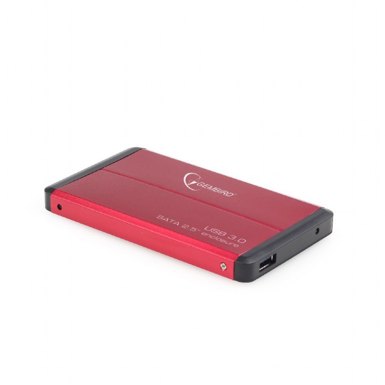 Gembird - Kls trolegysg - Rack - Gembird EE2-U3S-2-R 2,5' SATA USB3.0 alumnium HDD hz, piros