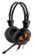 A4Tech - Fejhallgat s mikrofon - A4Tech HS-28 Stereo fekete/narancs fejhallgat s mikrofn