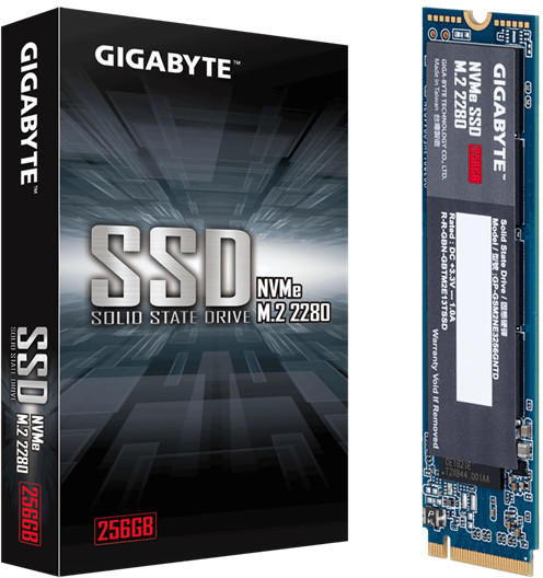 GigaByte - Drive SSD - SSD Gigabyte M.2 2280 256GB NVMe GP-GSM2NE3256GNTD
