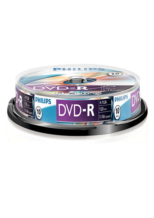 Philips - Mdia DVD Disk - Philips 4,7Gb 16x DDVD-R 10db/henger PH922524
