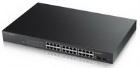ZyXel - Switch, Firewall - ZyXEL GS1900-24HPV2 24p Giga+2p SFP Giga+POE managed Switch GS1900-24HPV2-EU0101F