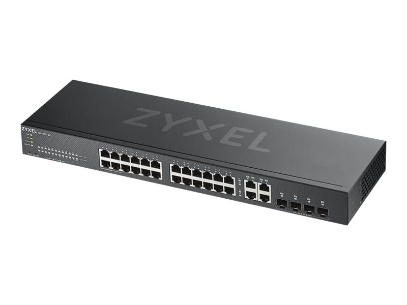 ZyXel - Switch, Firewall - ZYXEL GS1920-24V2-EU0101F Zyxel GS1920-24v2 24-port GbE Smart Managed Switch 4x GbE combo (RJ45/SFP) ports