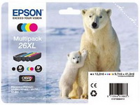 EPSON - Festk - Tintapatron - Epson 26XL B/Y/C/M tintapatron csomag