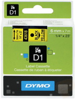 Dymo - Papr, Flia, Etikett - Dymo D1 srga-fekete 6mm x 7m feliratoz szalag
