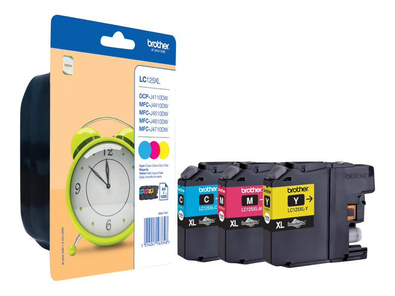 Brother - Printer Patron Inkjrat Refill - Patron Brother LC125XL Colorpack Y/C/M 1200 oldal LC125XLRBWBP