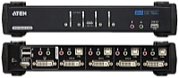 ATEN - KVM Monitor Eloszt Switch - ATEN 4-Port USB DVI Dual Link/Audio KVMP Switch