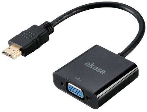 Akasa - Kbel Fordit Adapter - Akasa 20cm HDMI-VGA adapter