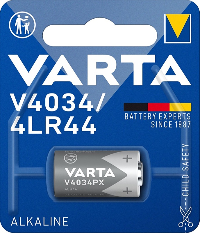 Varta - Akku / Elem - Elem 4LR44 6V 28A Varta 4034101401 V4034PX alkli fot- s kalkultor elem