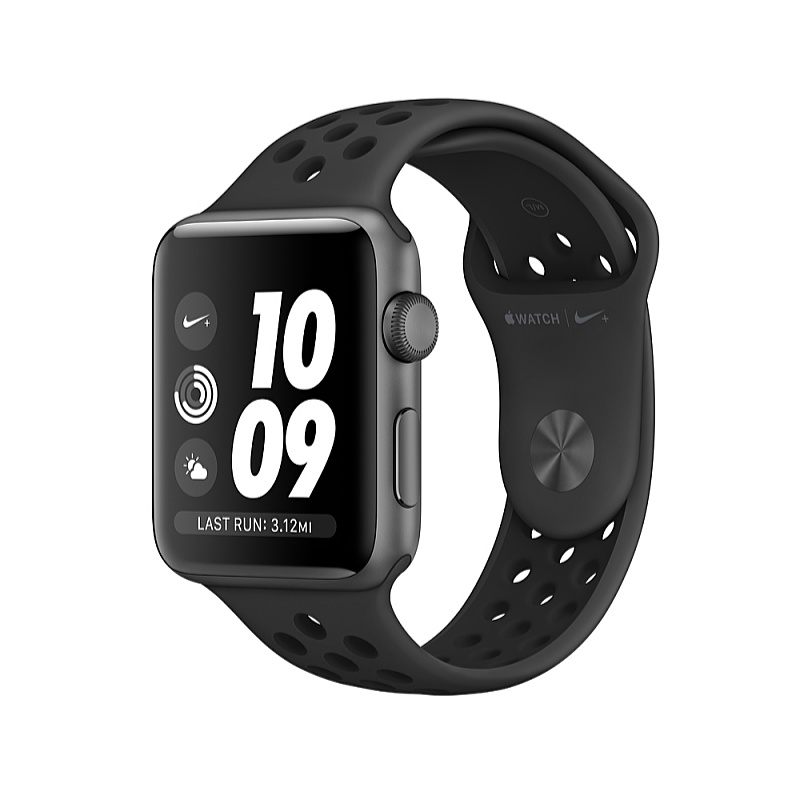 Apple - Mobiltelefonok, GPS - Apple Watch Nike+ Okosra, asztoszrke alumniumtok, 42mm antracit sportszj