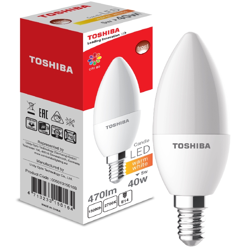 Toshiba - Egyb - Toshiba 5W 470lm 2700K E14 LED izz